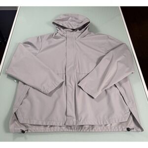 Ozark Trail Rain Coat Size XXL Light Gray Hooded Water resistant Full Zip